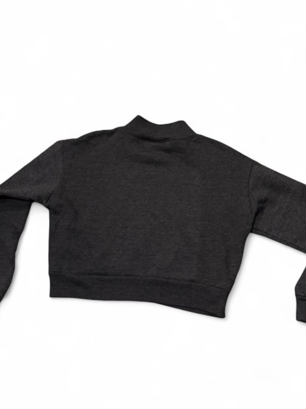 Philadelphia Eagles Charcoal Cropped Mock Neck Sweatshirt - Picture 13 of 14